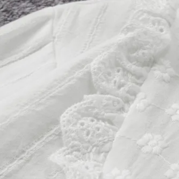 ♥️New stand collar ruffles textured shirt - Picture 8 of 16